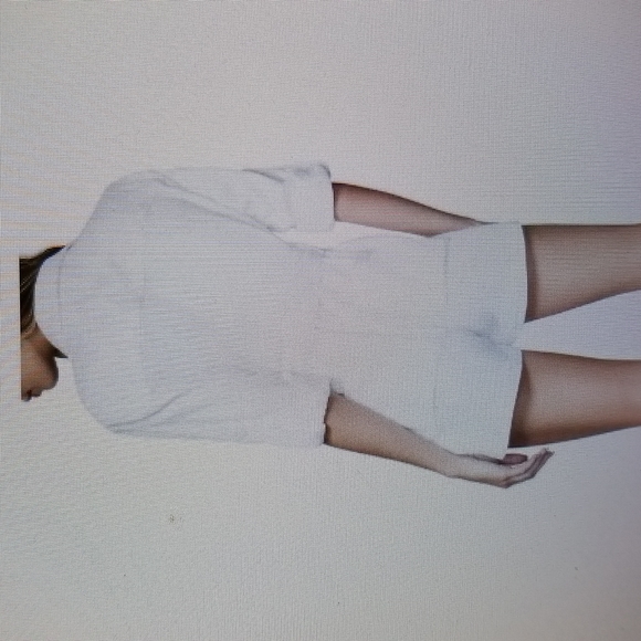 Good American cuffed denim romper - Picture 2 of 4